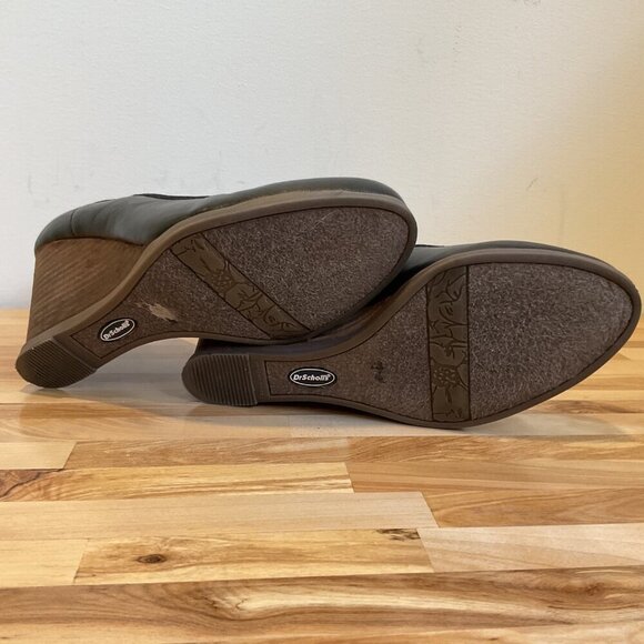 Dr. Scholls Womens Penelope style Black leather shoes Wedge heeled Memory Foam 7 - Picture 9 of 15